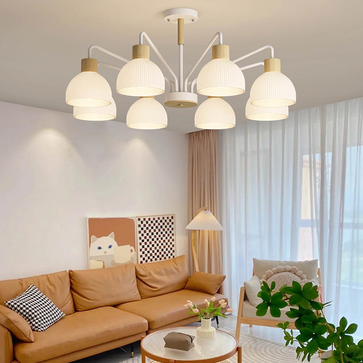 Antizer American Country Retro Living Room Chandelier