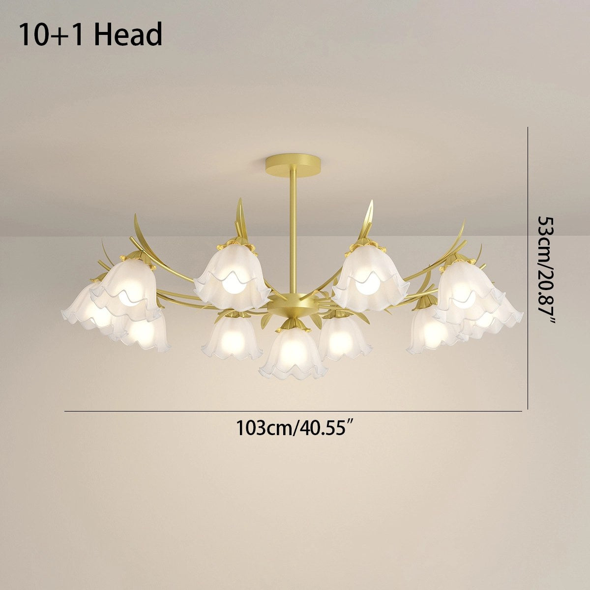 Antizer French Vintage Lily of the Valley Flower Chandelier