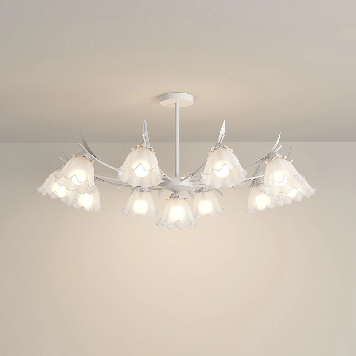 Antizer French Vintage Lily of the Valley Flower Chandelier