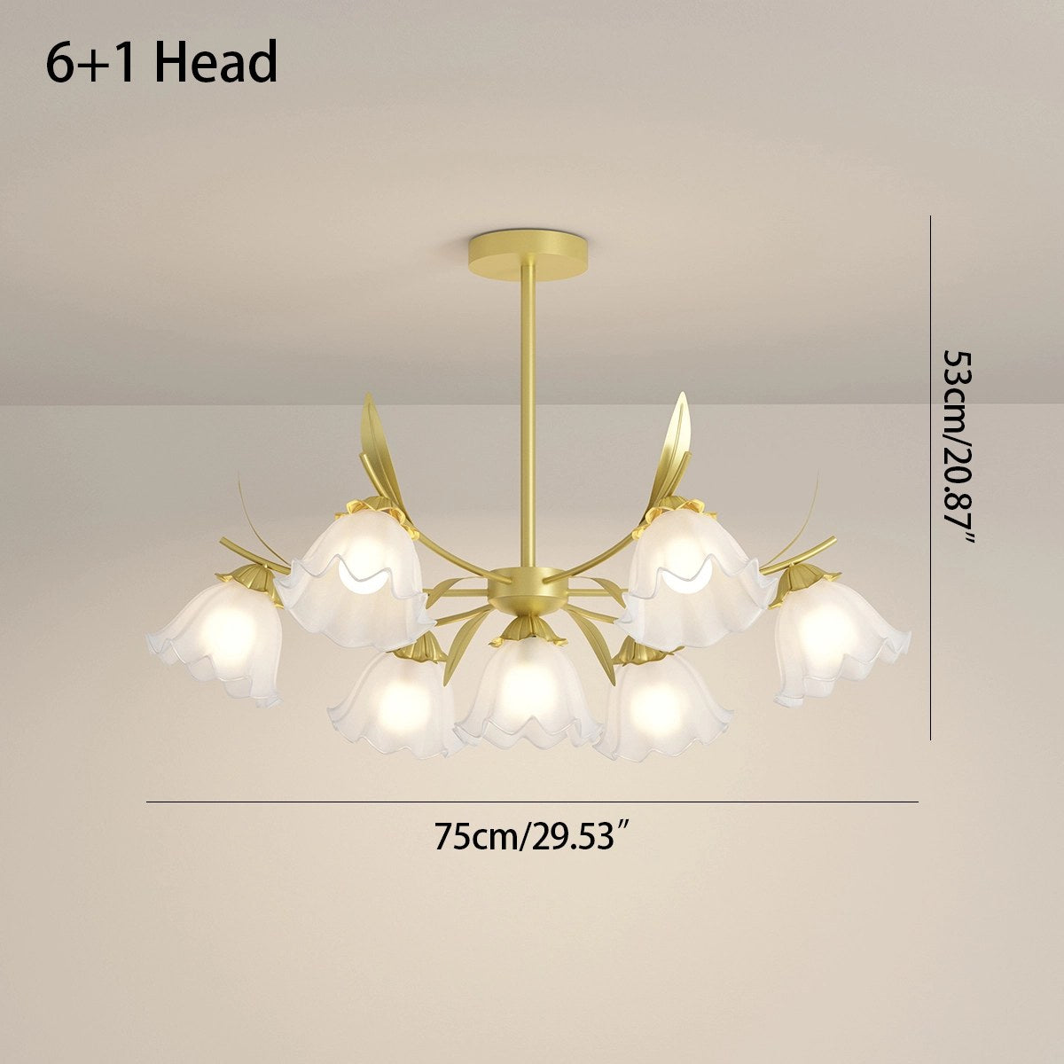 Antizer French Vintage Lily of the Valley Flower Chandelier