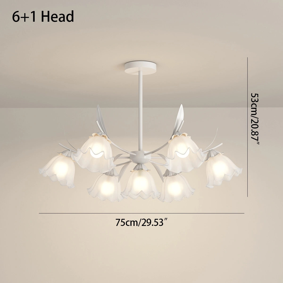 Antizer French Vintage Lily of the Valley Flower Chandelier