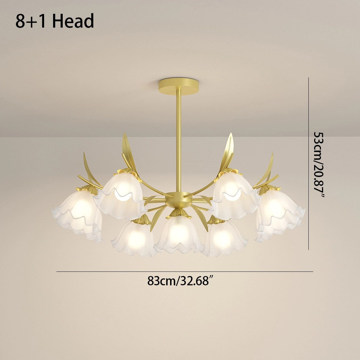 Antizer French Vintage Lily of the Valley Flower Chandelier