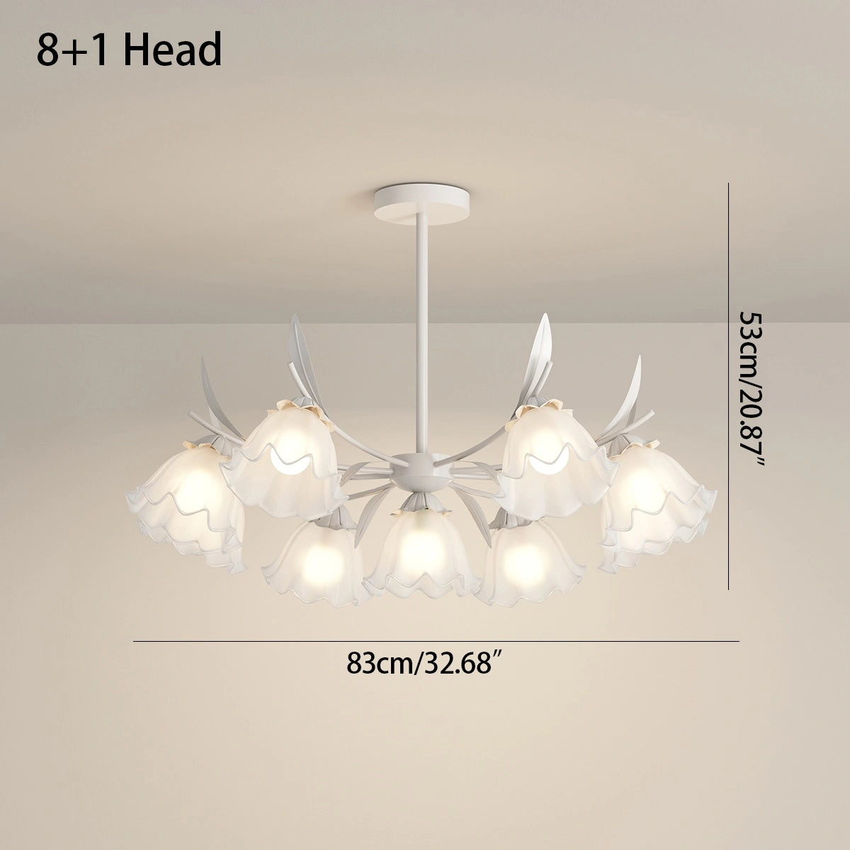 Antizer French Vintage Lily of the Valley Flower Chandelier