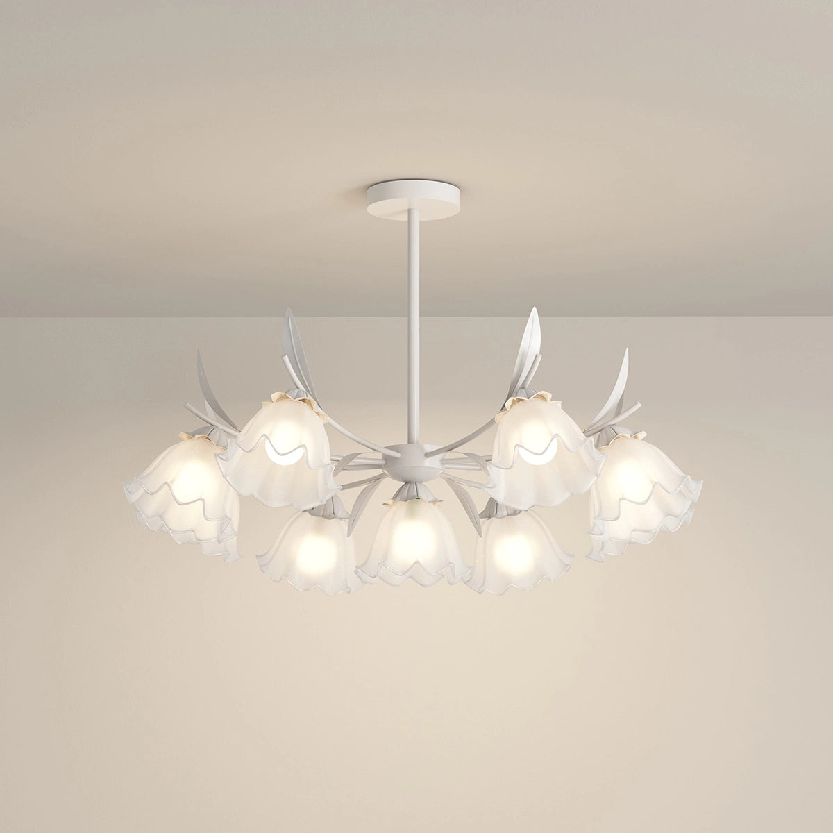 Antizer French Vintage Lily of the Valley Flower Chandelier