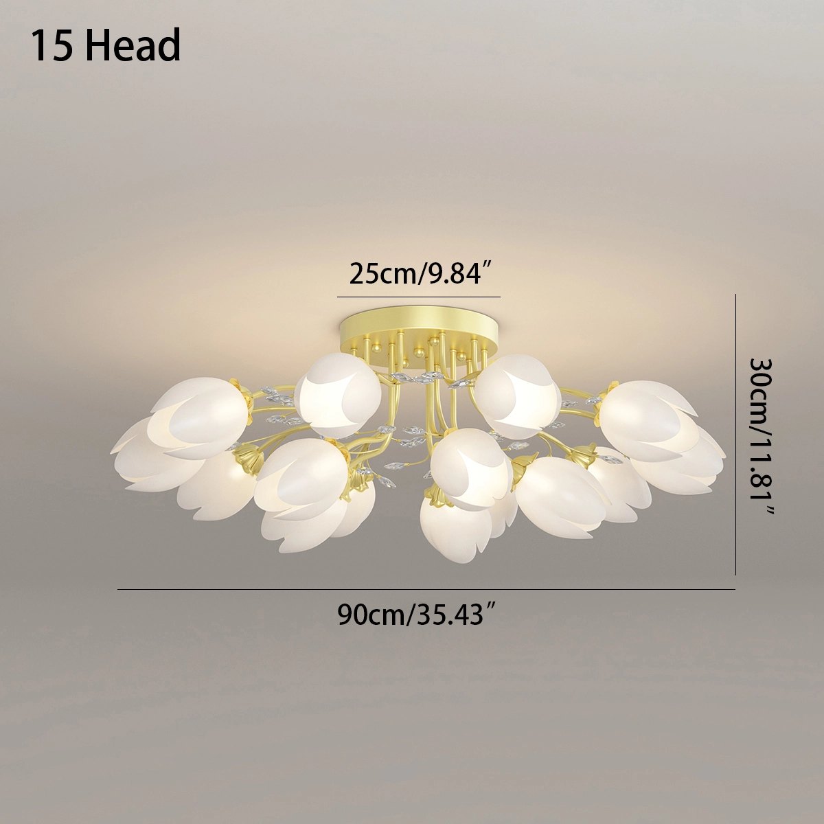 Antizer French Pastoral Flower Ceiling Chandelier