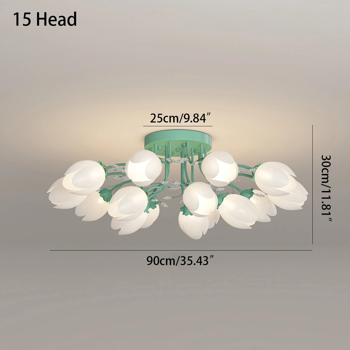 Antizer French Pastoral Flower Ceiling Chandelier