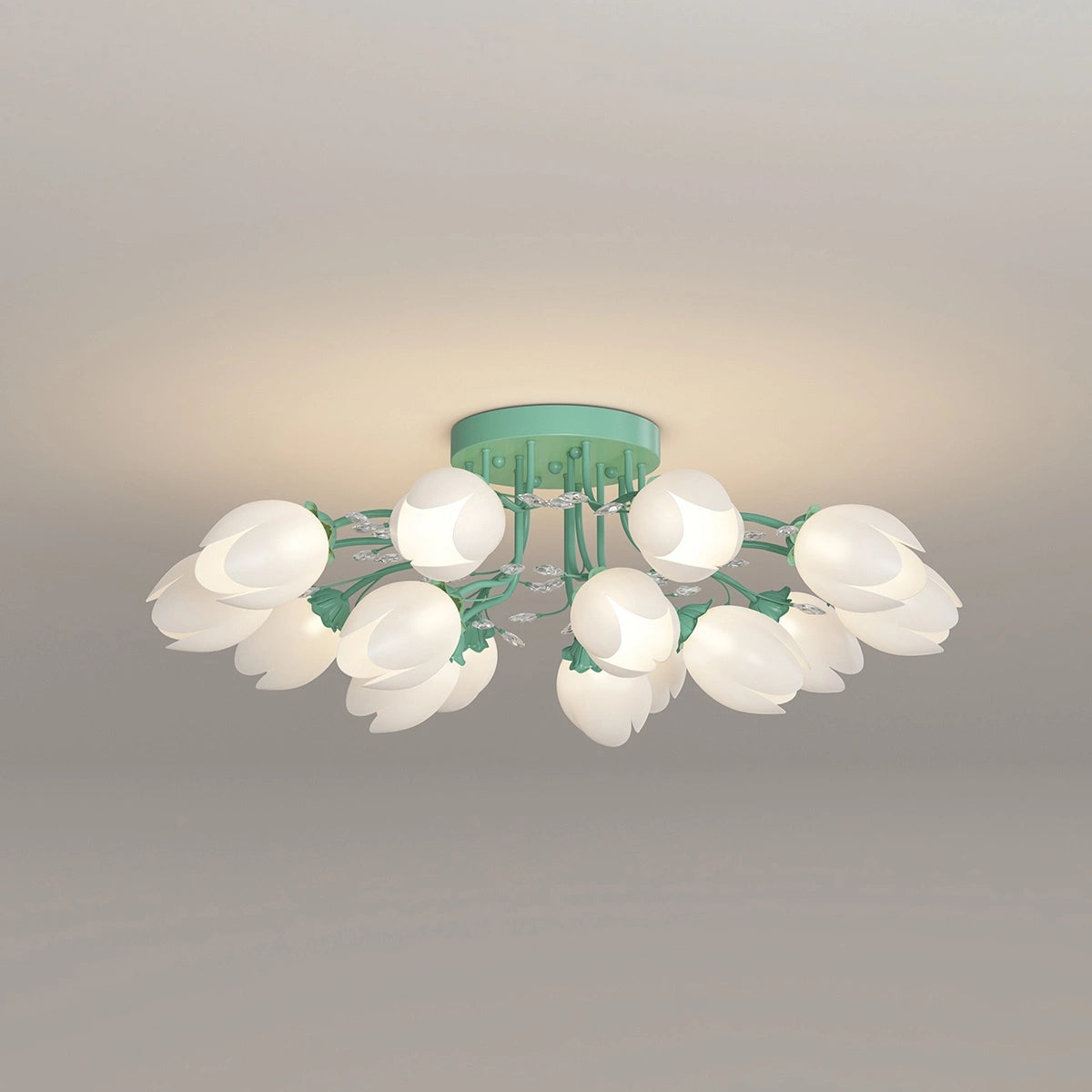 Antizer French Pastoral Flower Ceiling Chandelier