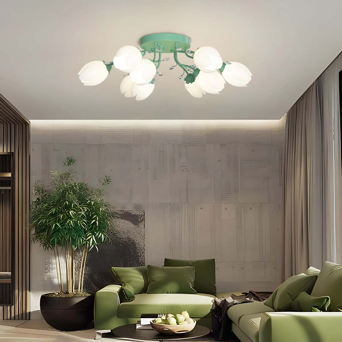 Antizer French Pastoral Flower Ceiling Chandelier