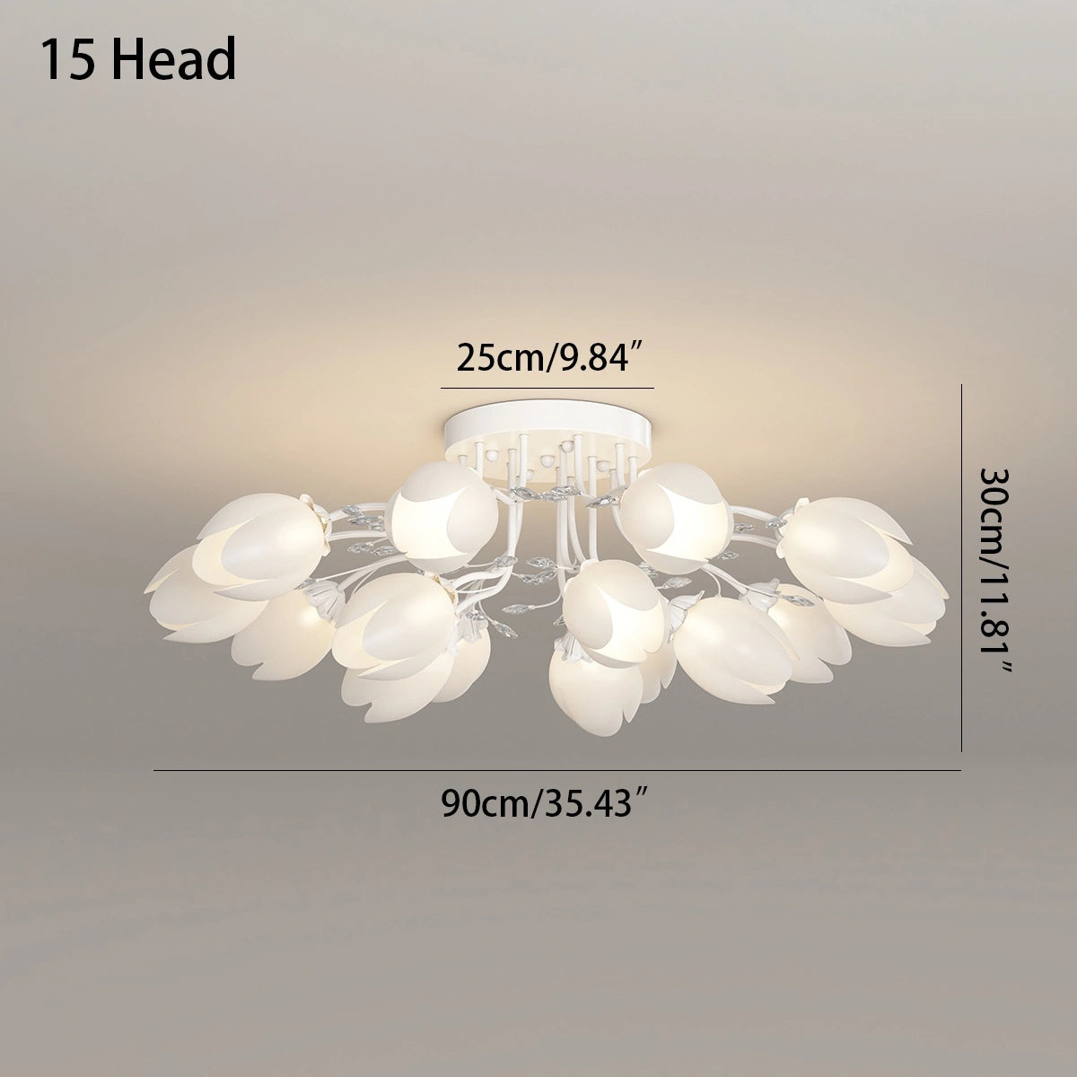 Antizer French Pastoral Flower Ceiling Chandelier