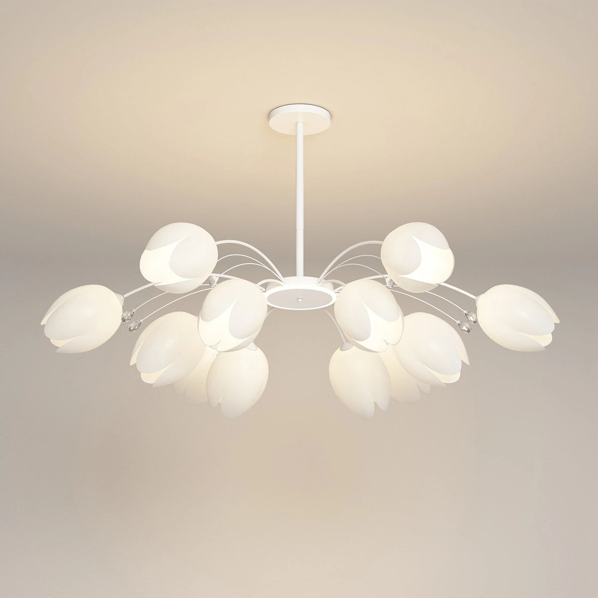 Antizer Nordic Simple Flower Chandelier White 12 heads