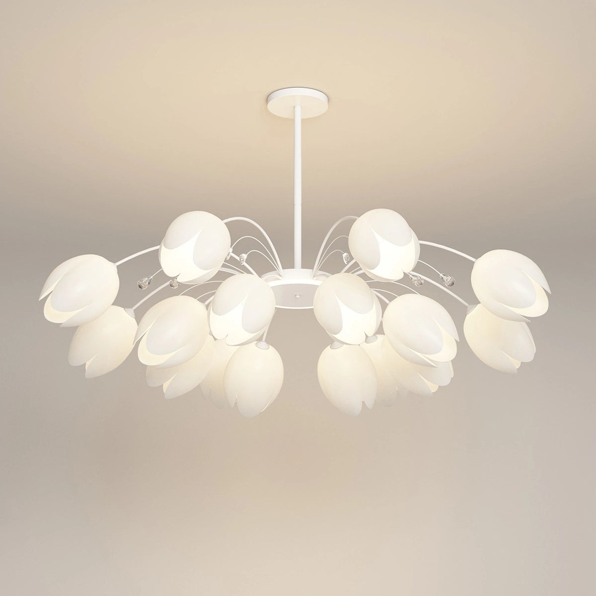 Antizer Nordic Simple Flower Chandelier White 16 heads