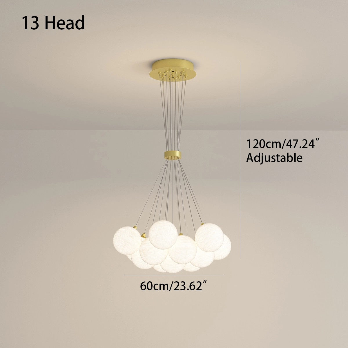 Antizer French Tulip Flower & Ball Chandelier