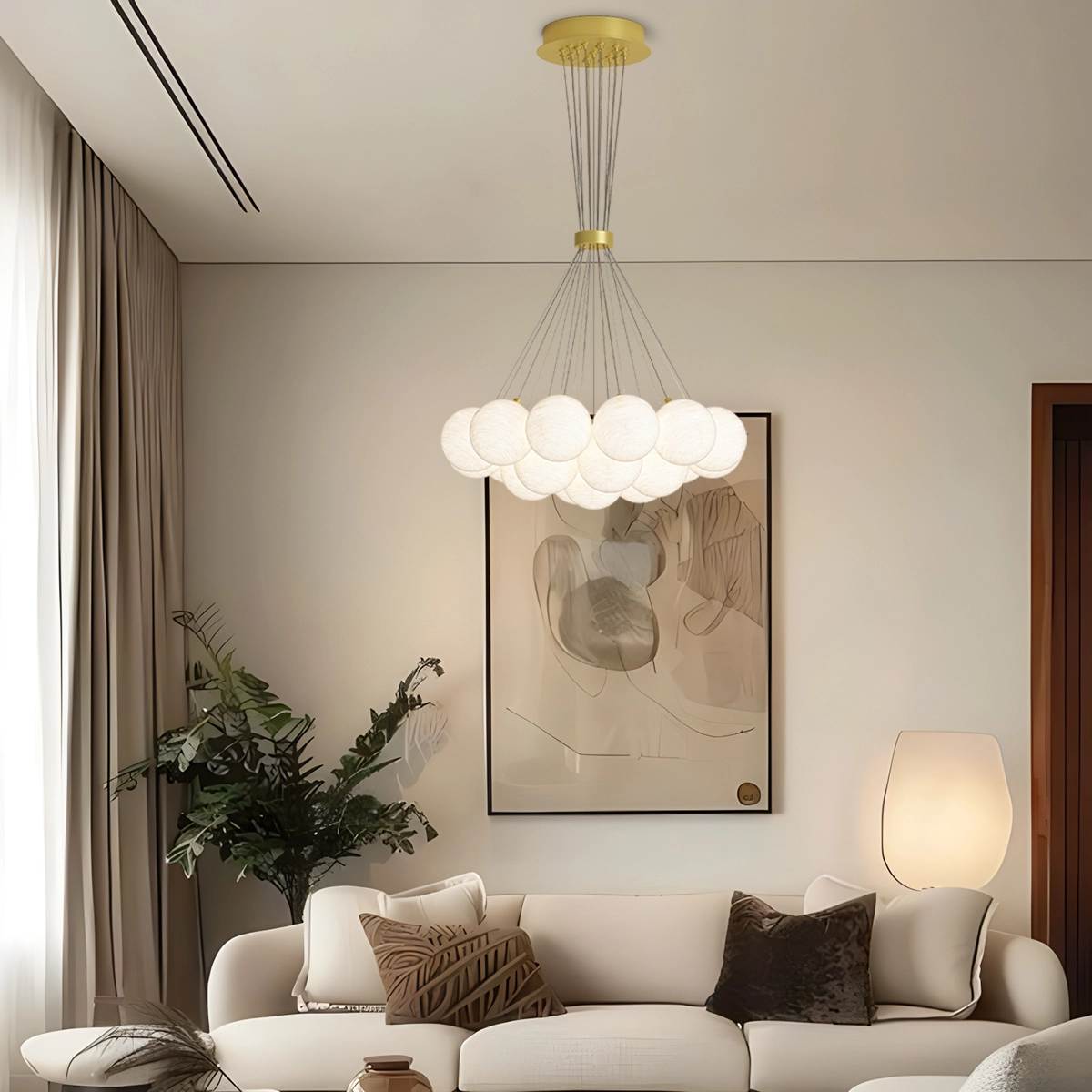 Antizer French Tulip Flower & Ball Chandelier