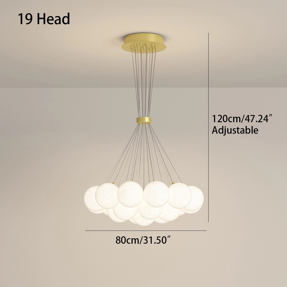 Antizer French Tulip Flower & Ball Chandelier