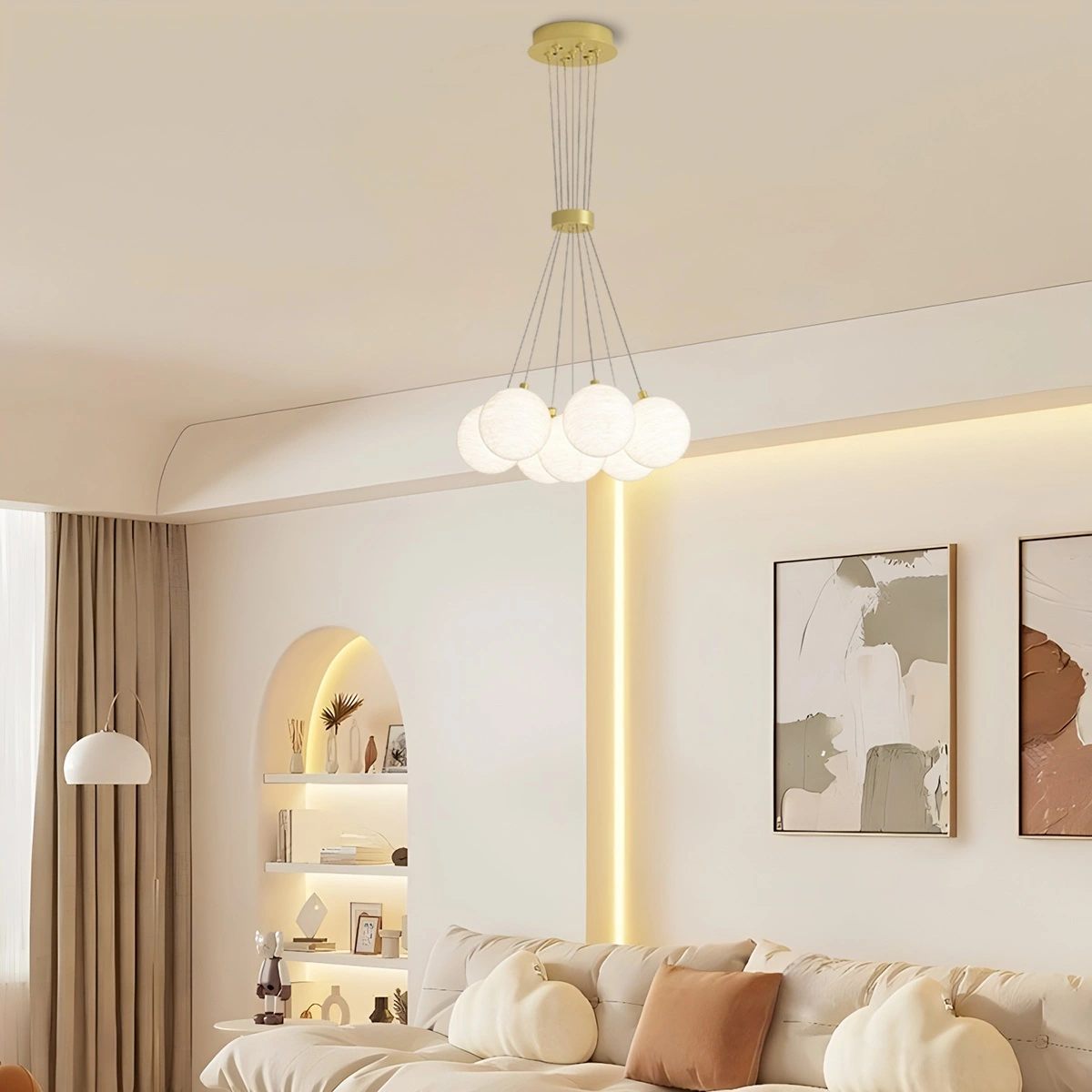 Antizer French Tulip Flower & Ball Chandelier