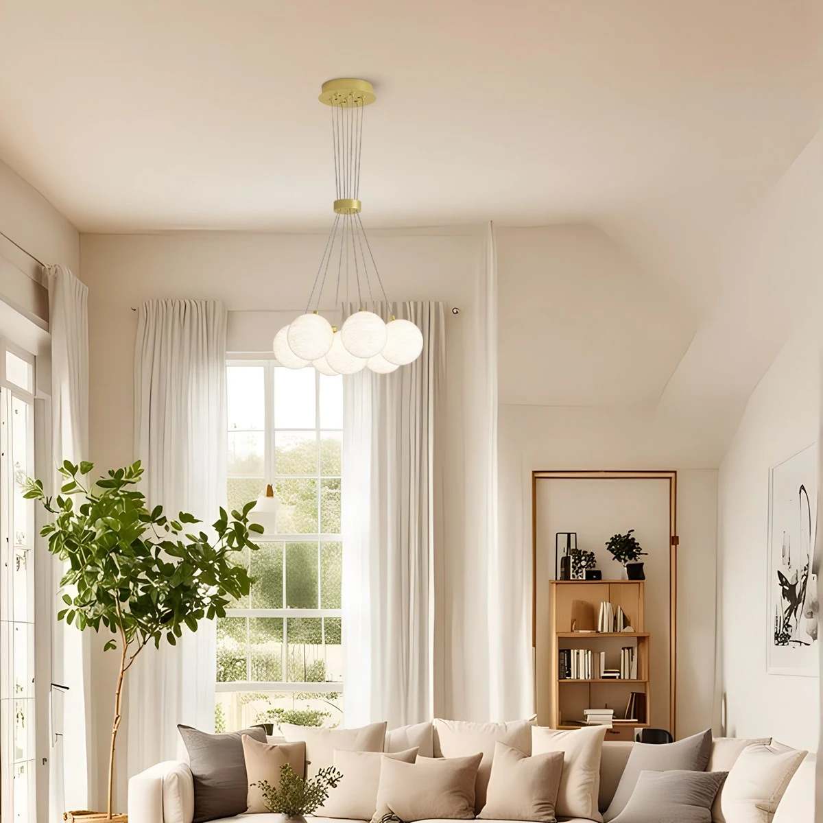 Antizer French Tulip Flower & Ball Chandelier