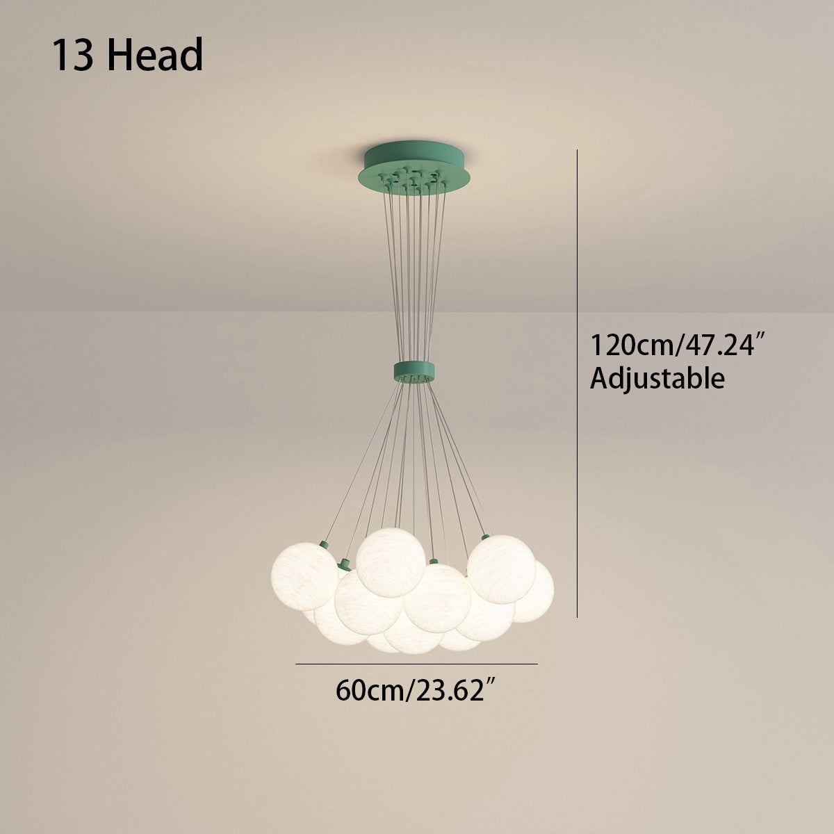 Antizer French Tulip Flower & Ball Chandelier