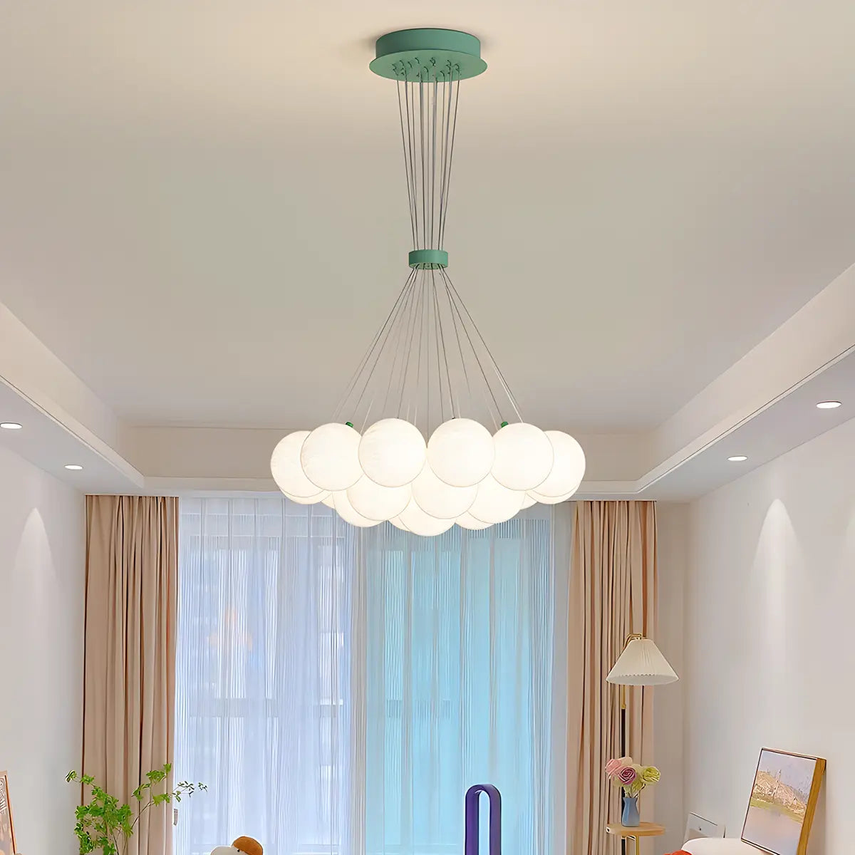 Antizer French Tulip Flower & Ball Chandelier