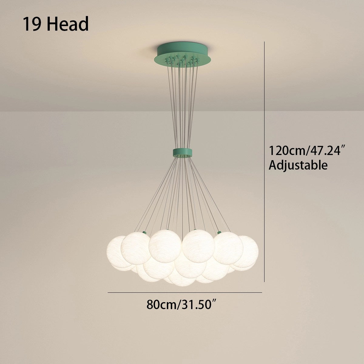 Antizer French Tulip Flower & Ball Chandelier