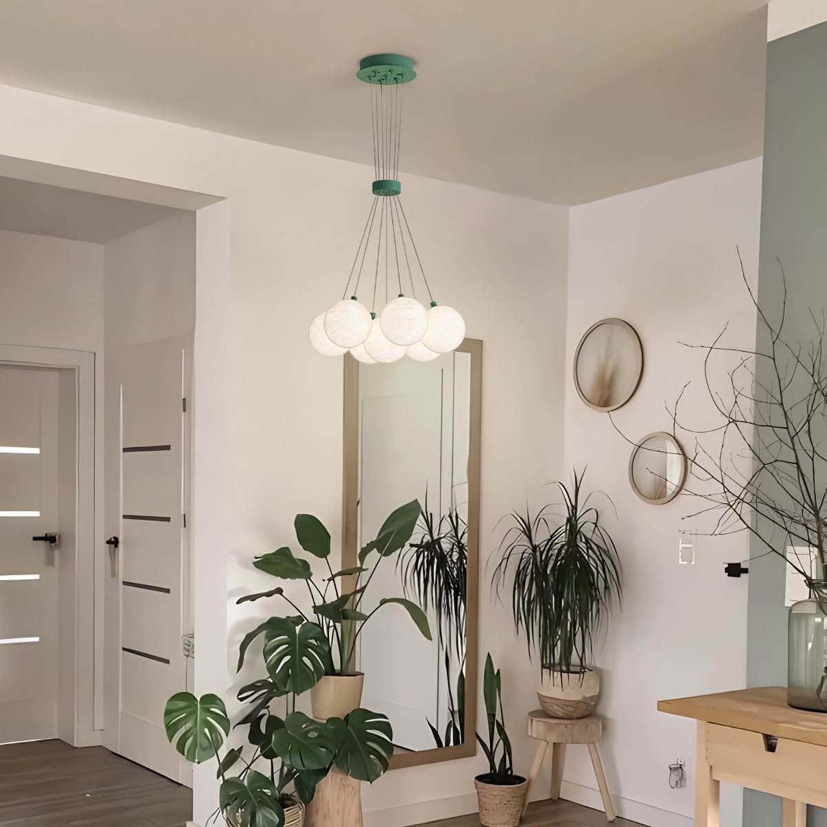 Antizer French Tulip Flower & Ball Chandelier