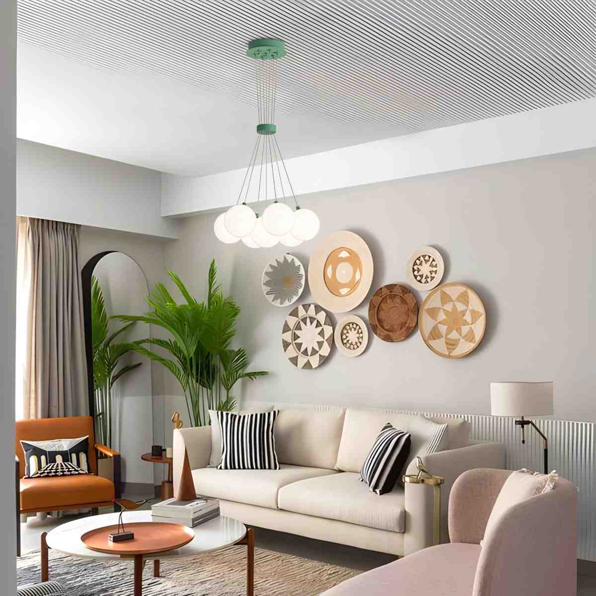 Antizer French Tulip Flower & Ball Chandelier
