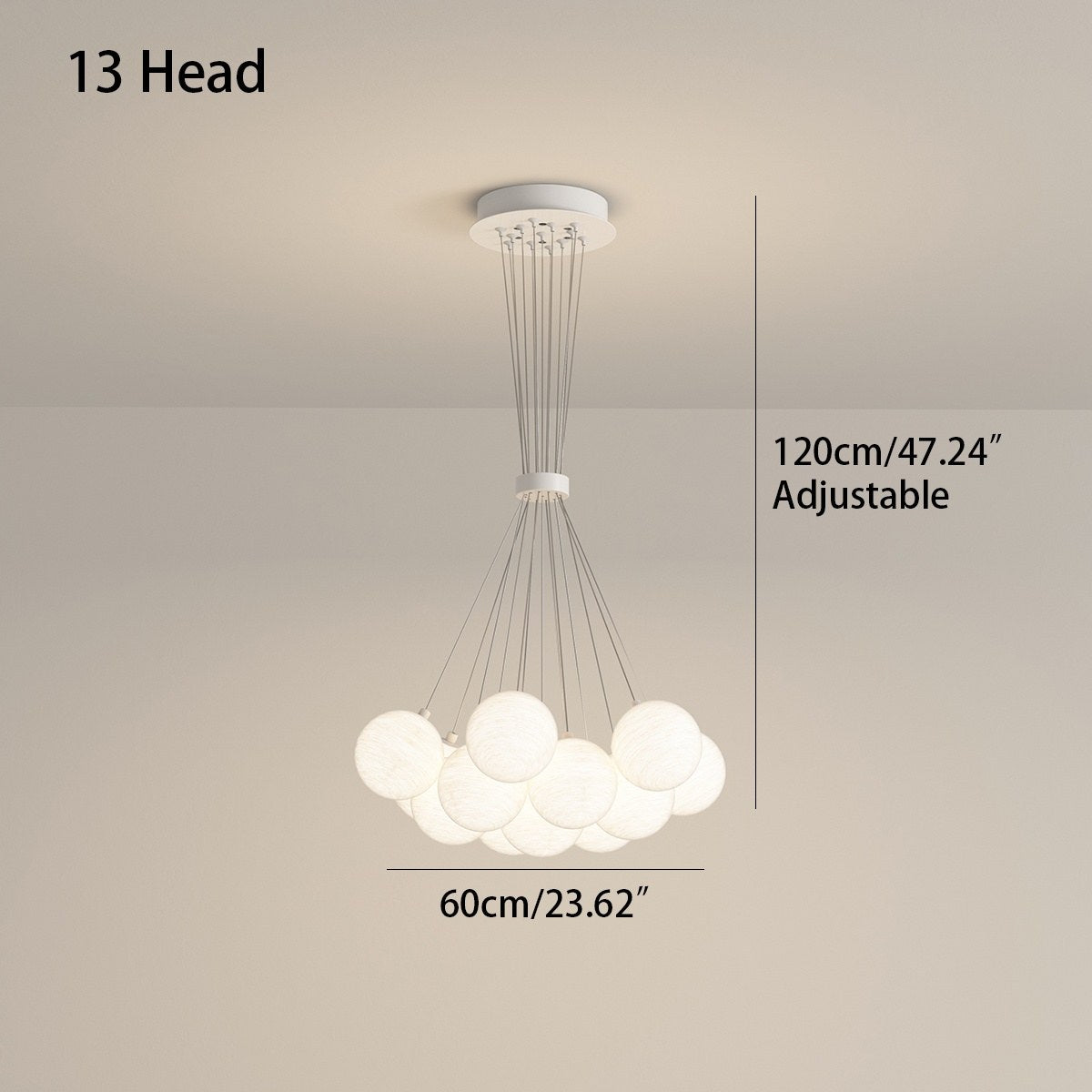 Antizer French Tulip Flower & Ball Chandelier