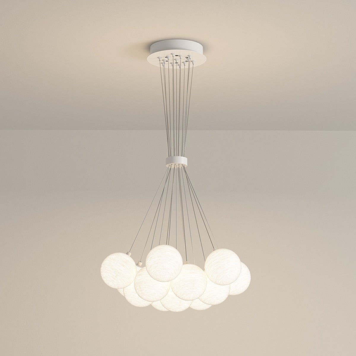 Antizer French Tulip Flower & Ball Chandelier
