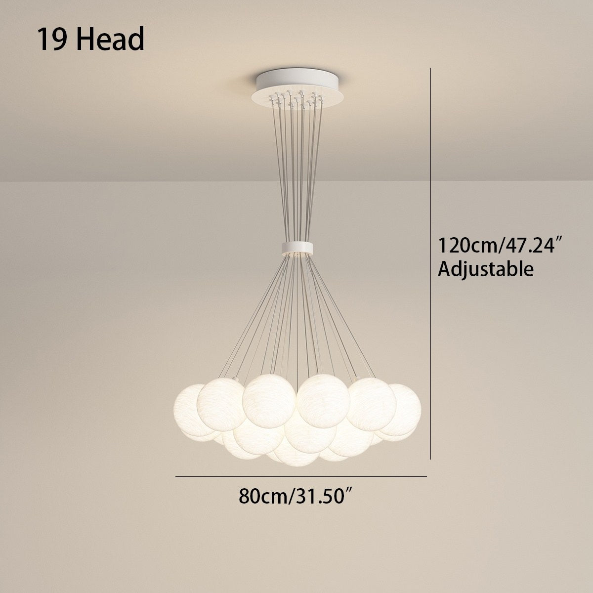Antizer French Tulip Flower & Ball Chandelier