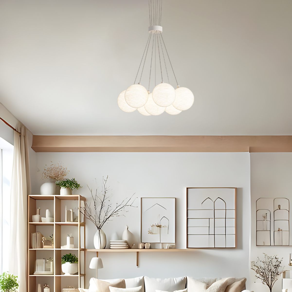 Antizer French Tulip Flower & Ball Chandelier