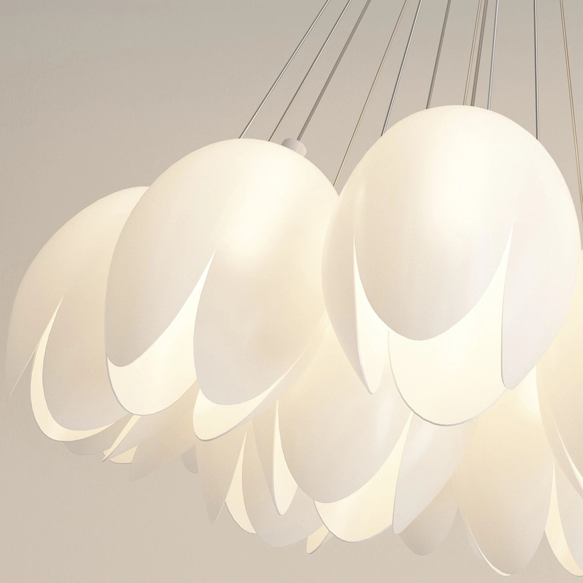 Antizer French Tulip Flower & Ball Chandelier