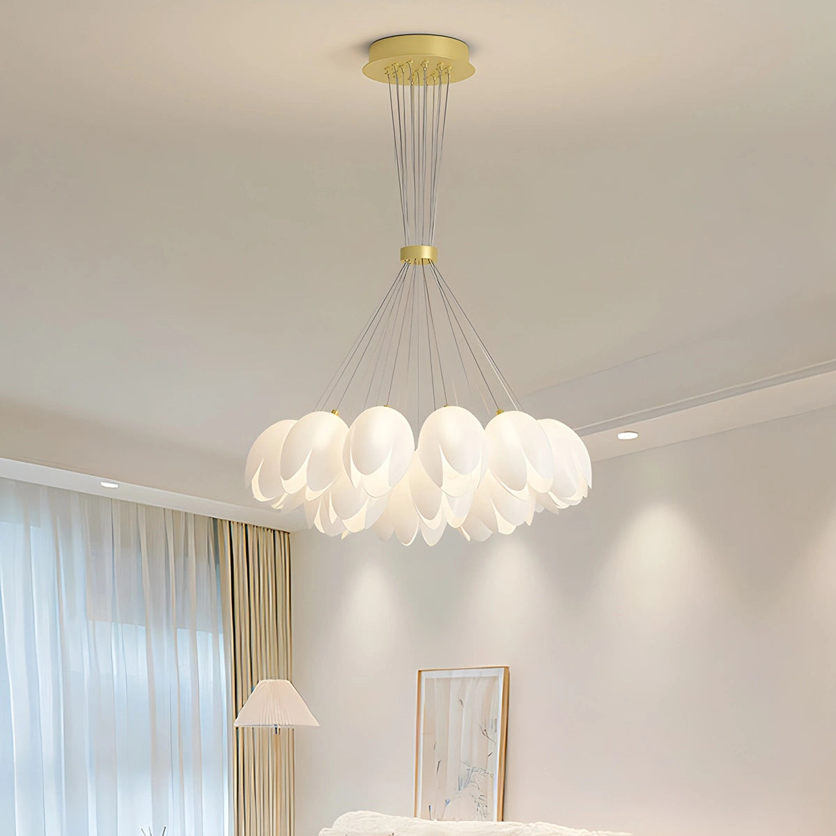 Antizer French Tulip Flower & Ball Chandelier