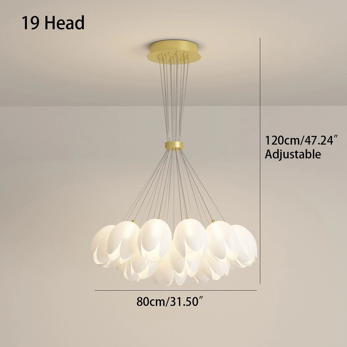 Antizer French Tulip Flower & Ball Chandelier