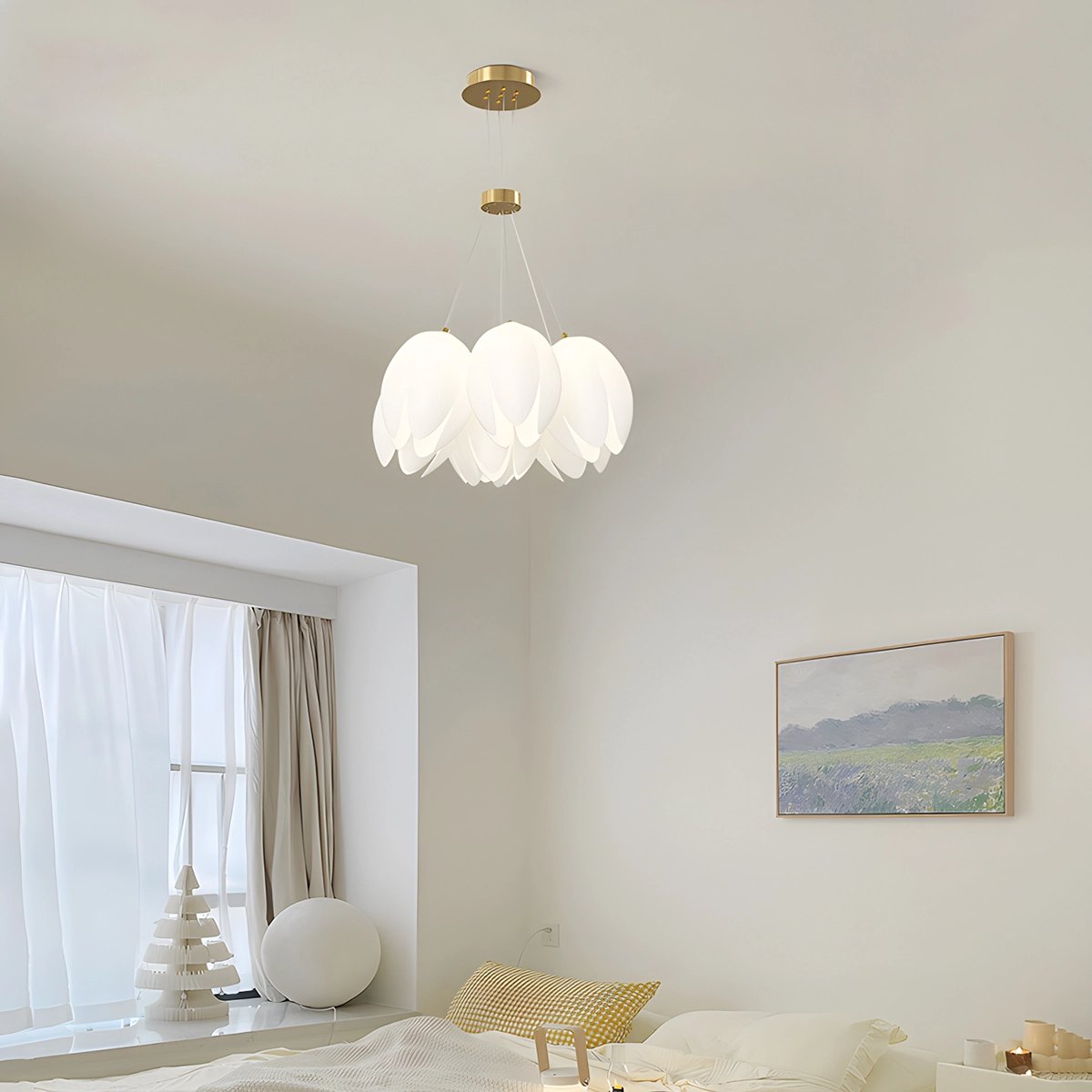 Antizer French Tulip Flower & Ball Chandelier