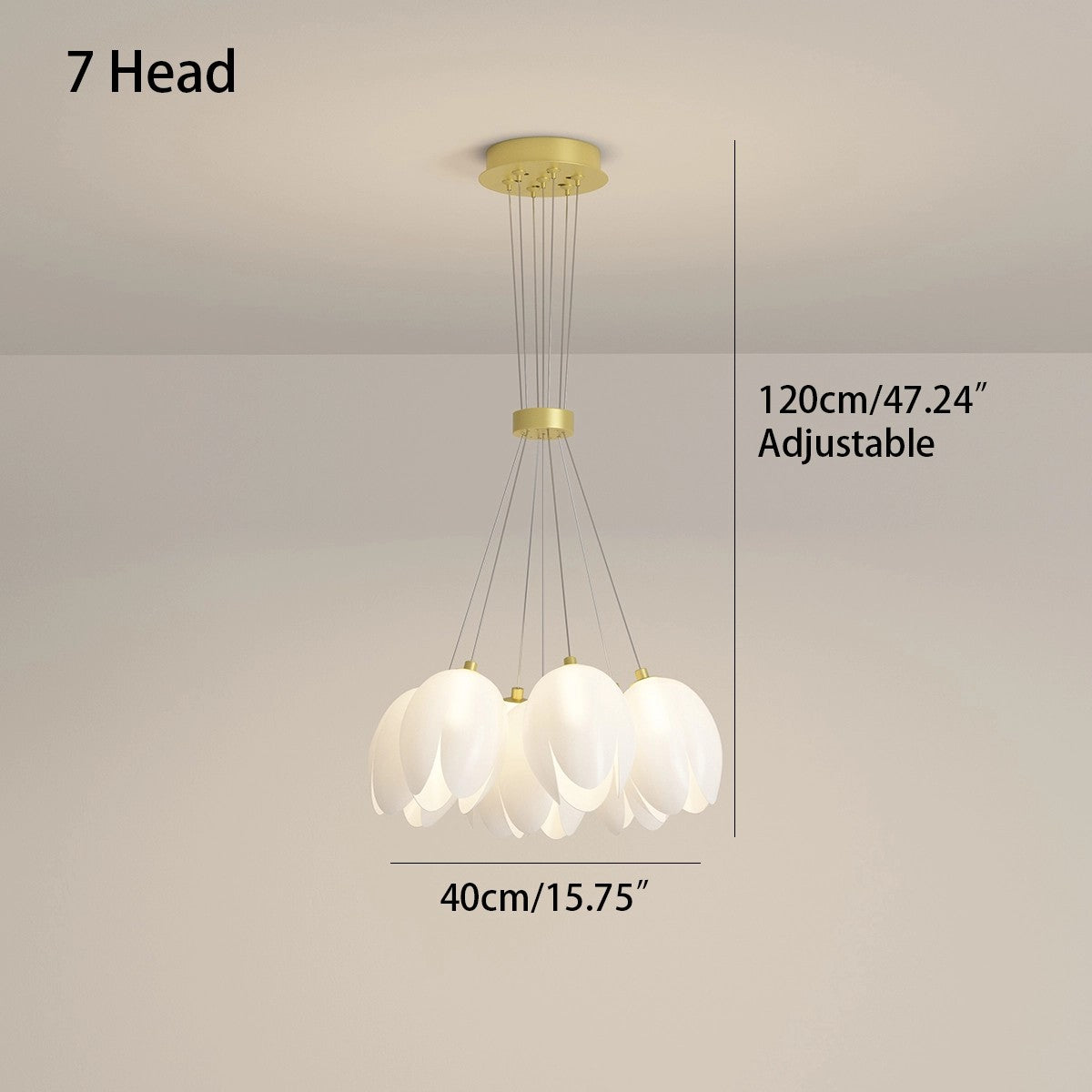 Antizer French Tulip Flower & Ball Chandelier