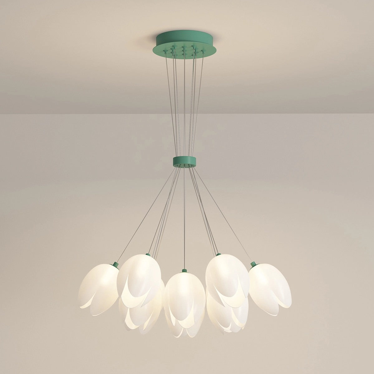 Antizer French Tulip Flower & Ball Chandelier