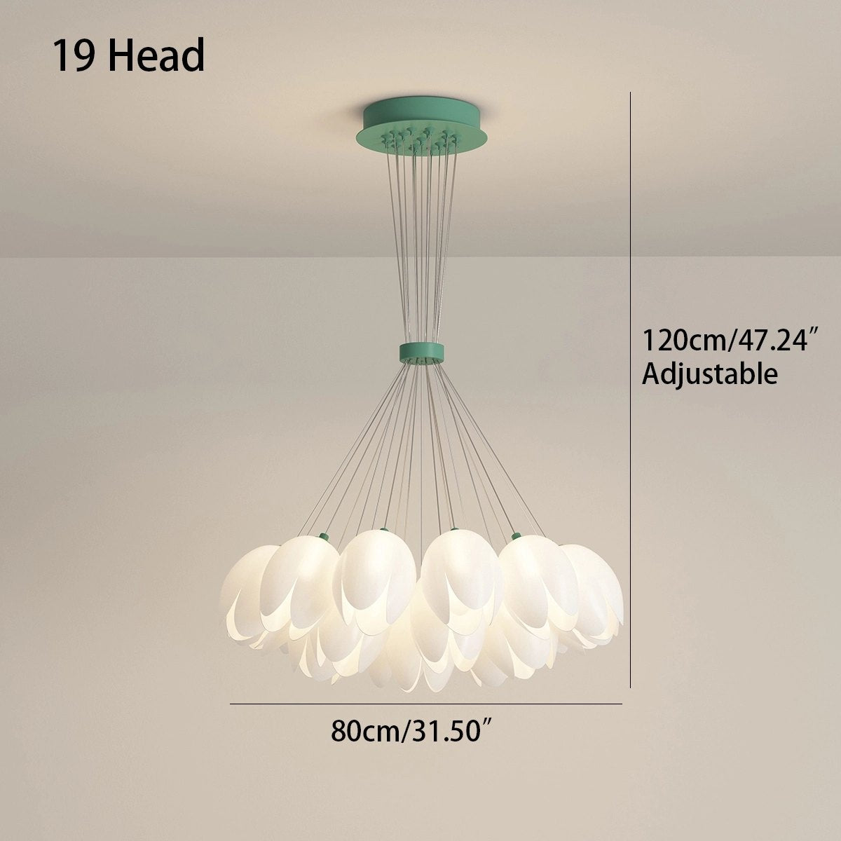 Antizer French Tulip Flower & Ball Chandelier