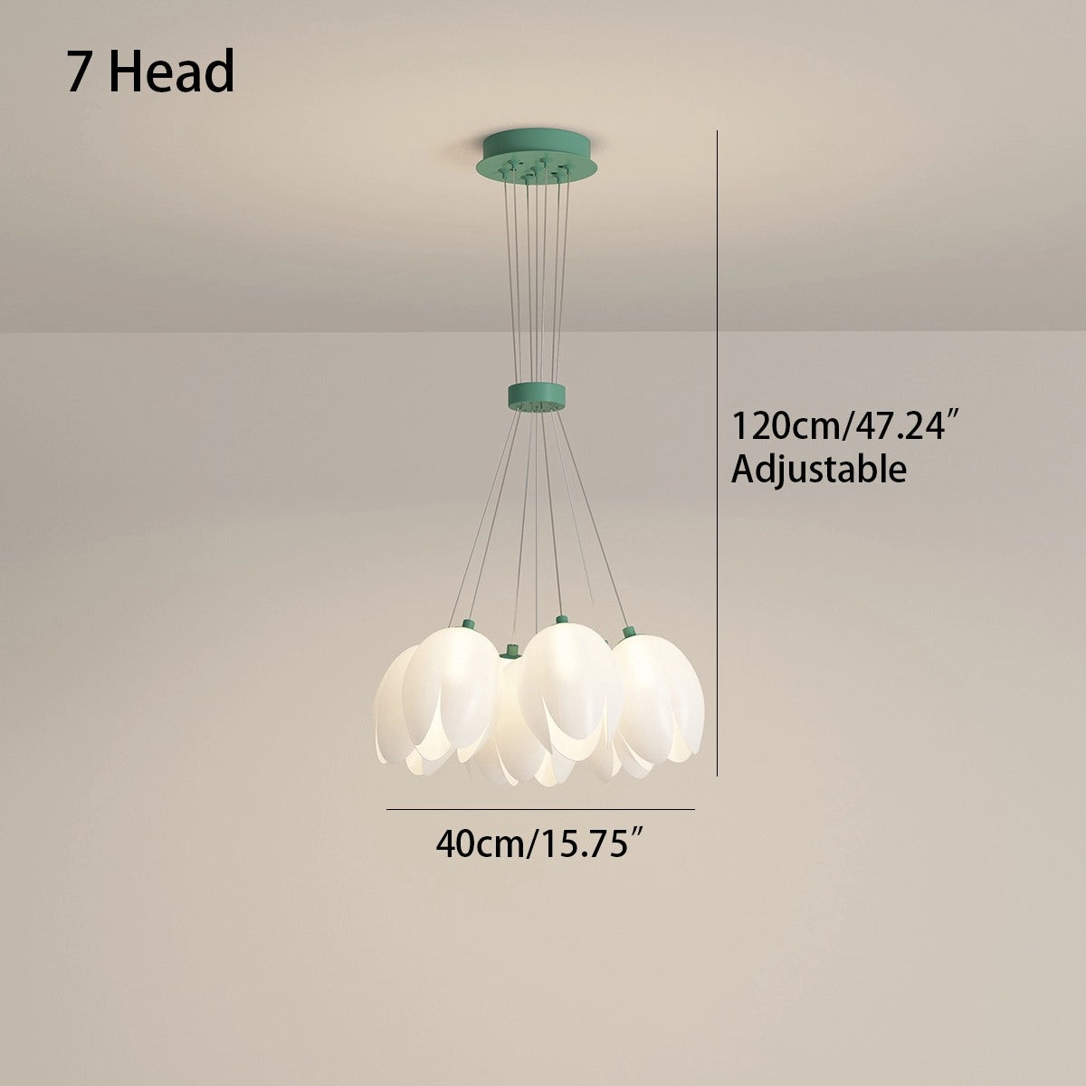 Antizer French Tulip Flower & Ball Chandelier