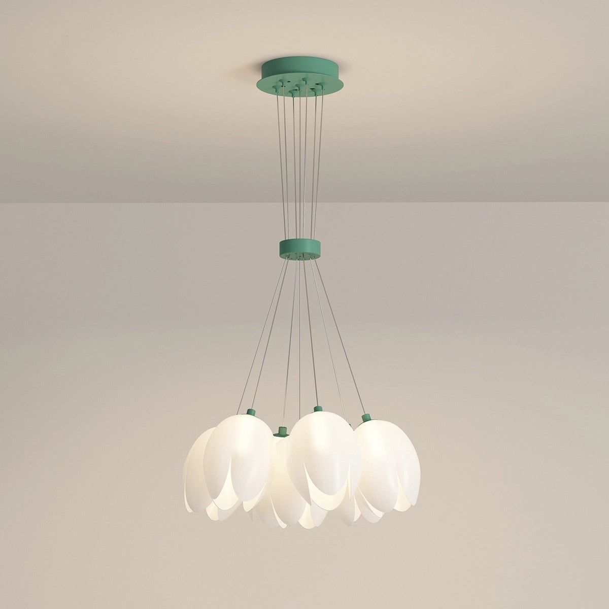 Antizer French Tulip Flower & Ball Chandelier