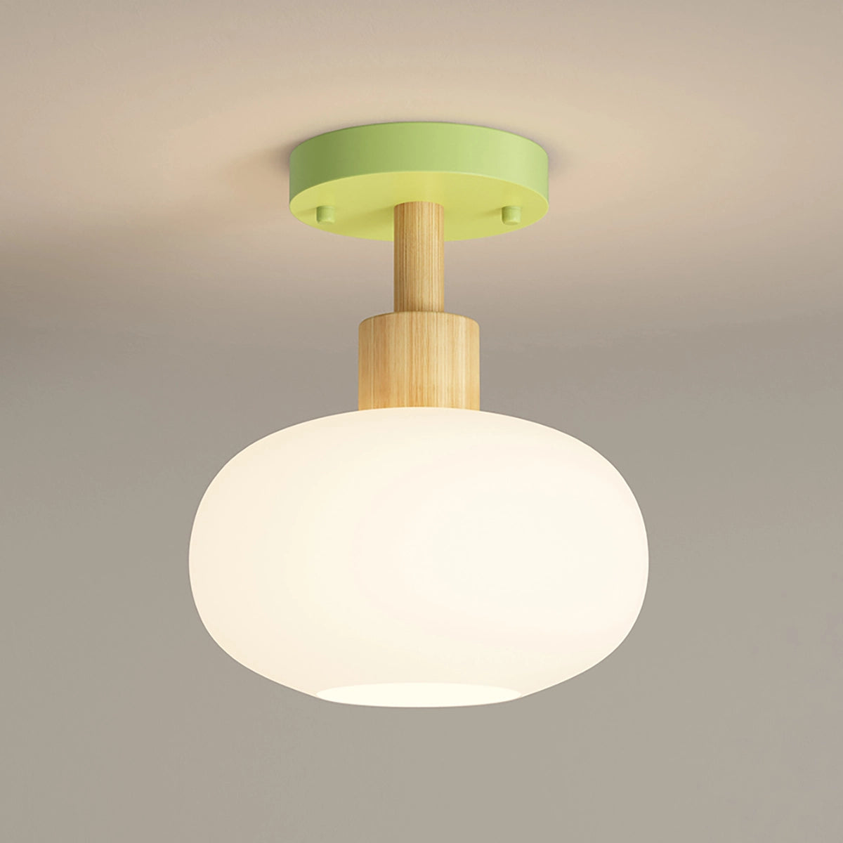 Antizer Nordic Modern Hallway Glass Ceiling Light Green