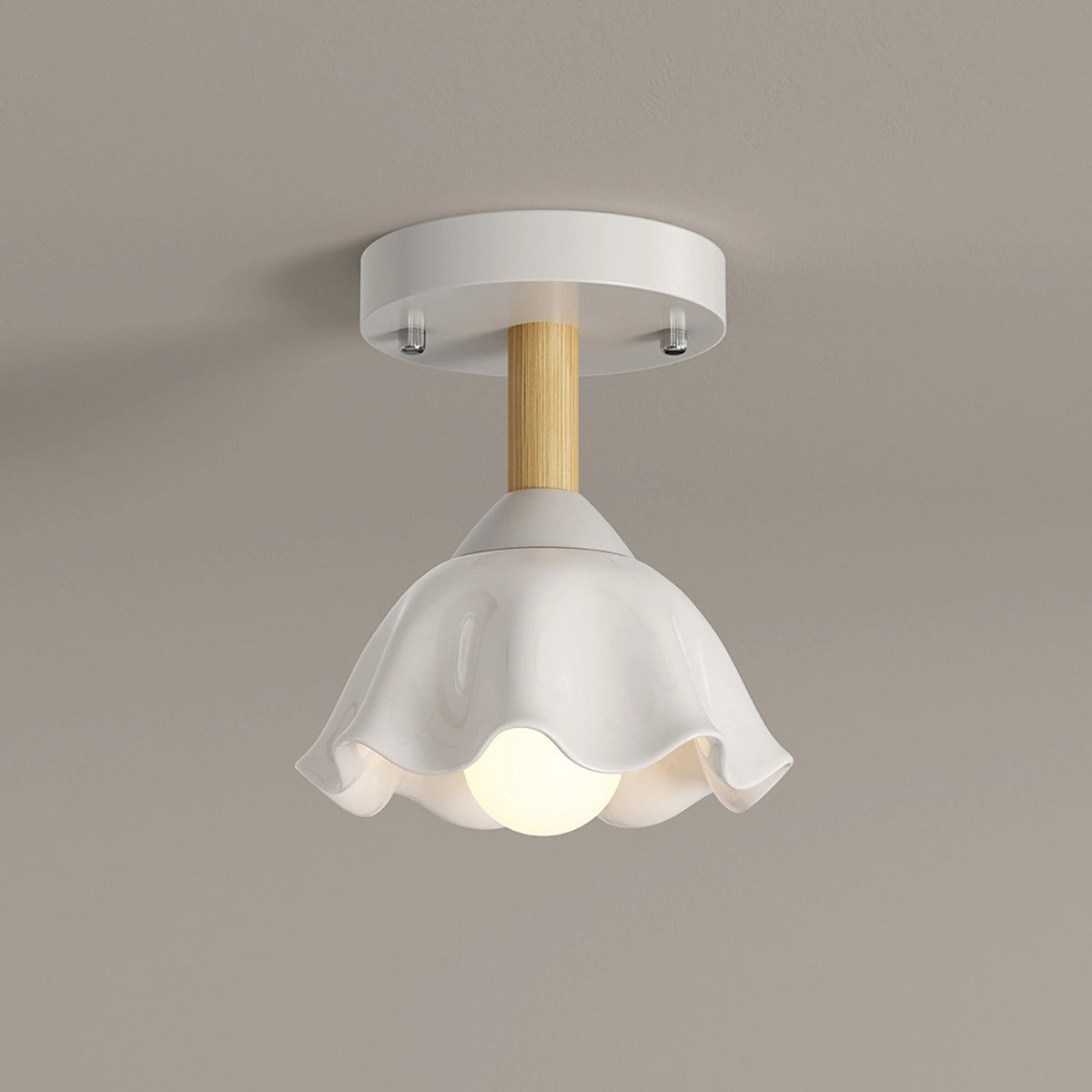 Antizer Pastoral Style LED Flower Ceiling Light White