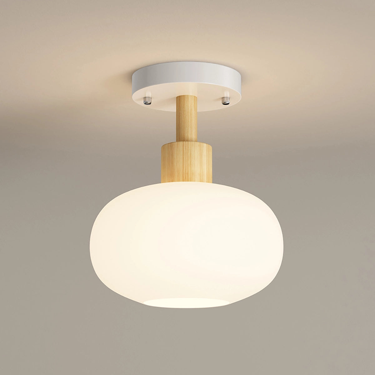 Antizer Nordic Modern Hallway Glass Ceiling Light White