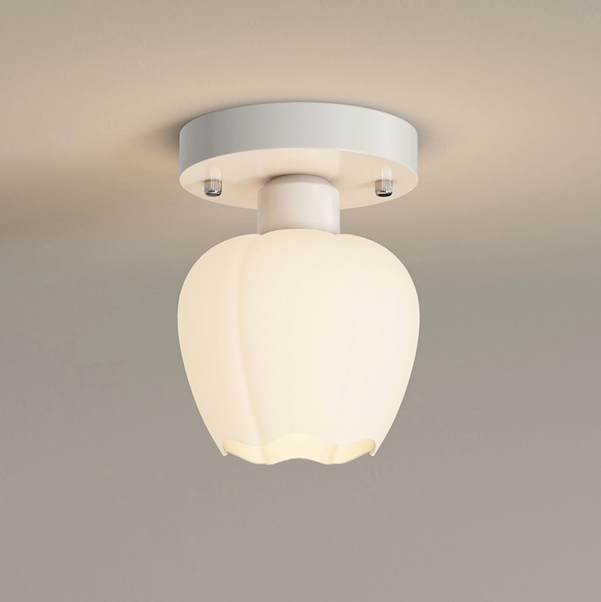 Antizer French Garden Glass Ceiling Lamp White