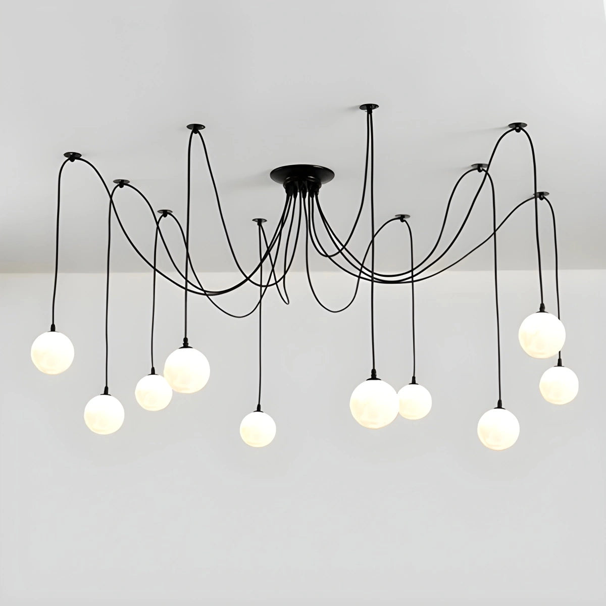 Antizer Retro Industrial Style Creative Chandelier Black 10 Heads
