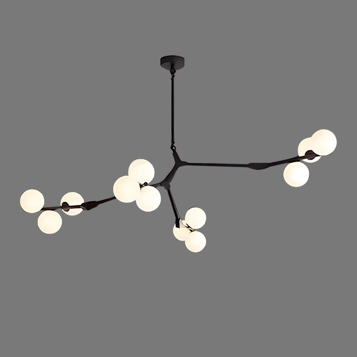 Antizer Nordic Magic Bean Chandelier for Dining Area Black 12 Heads