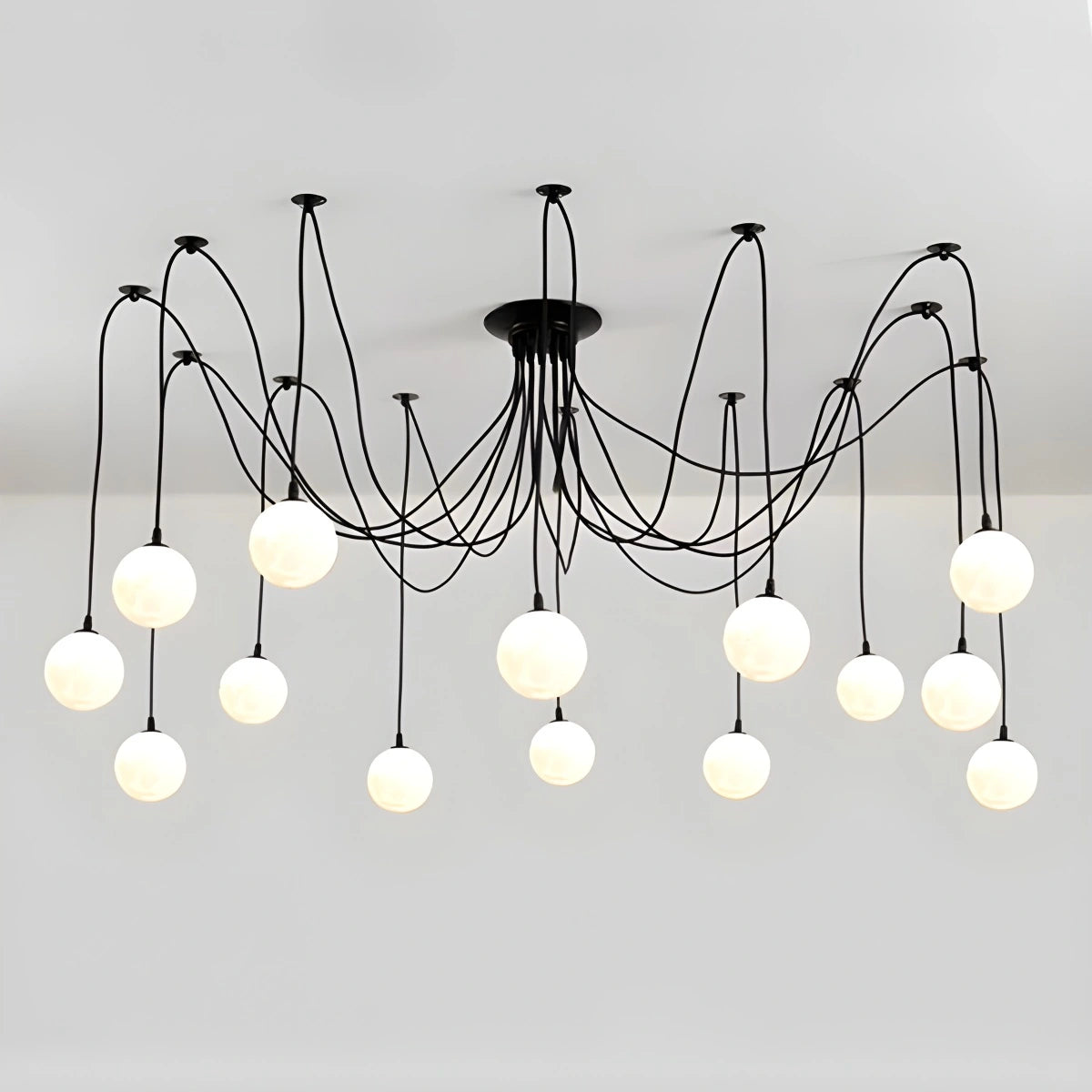 Antizer Retro Industrial Style Creative Chandelier Black 14 Heads