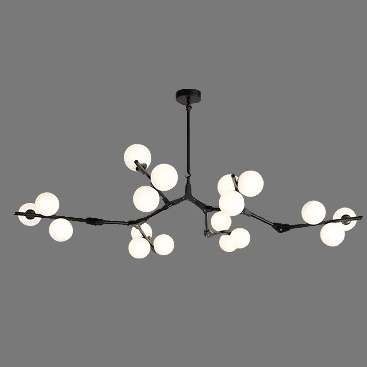 Antizer Nordic Magic Bean Chandelier for Dining Area Black 18 Heads
