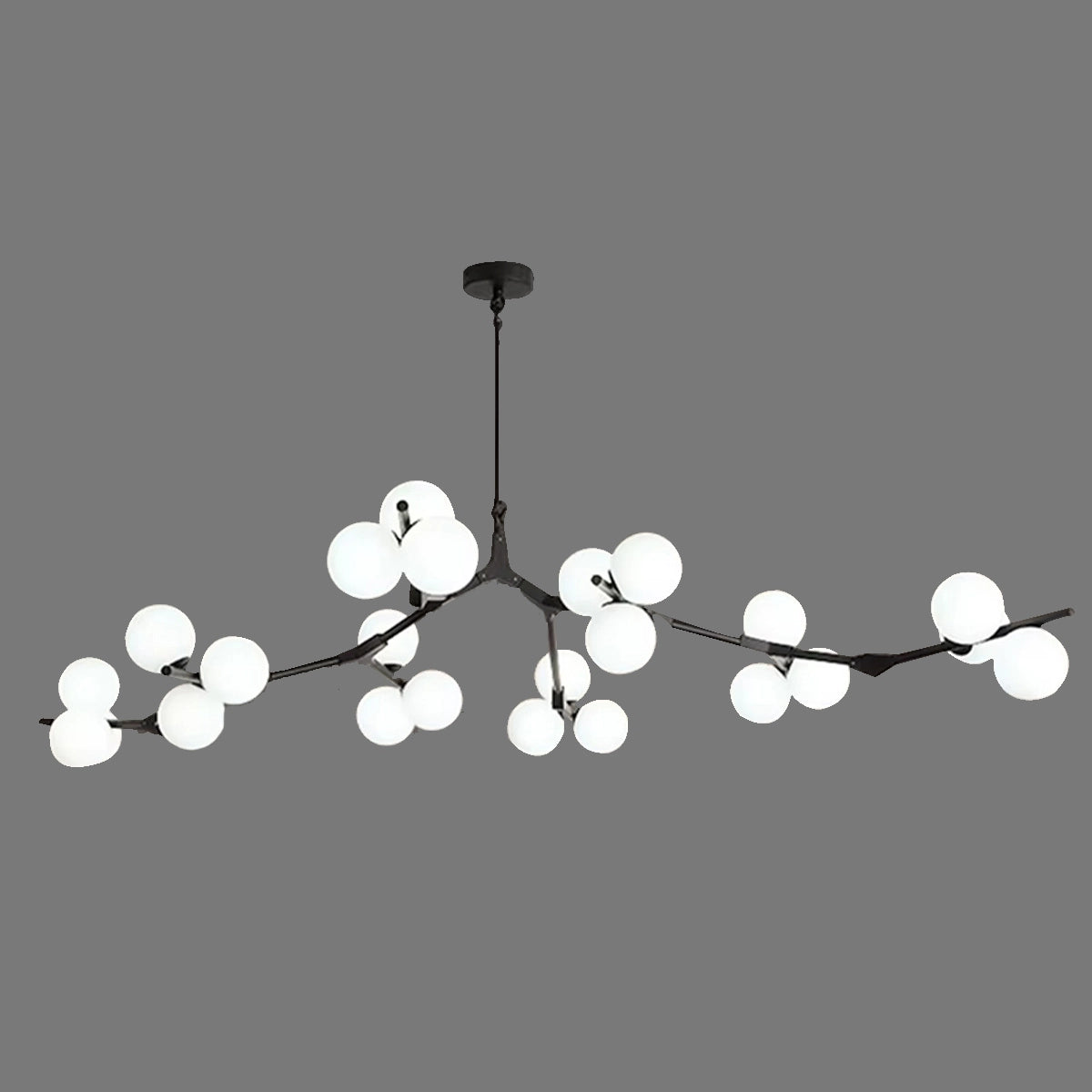Antizer Nordic Magic Bean Chandelier for Dining Area Black 24 Heads