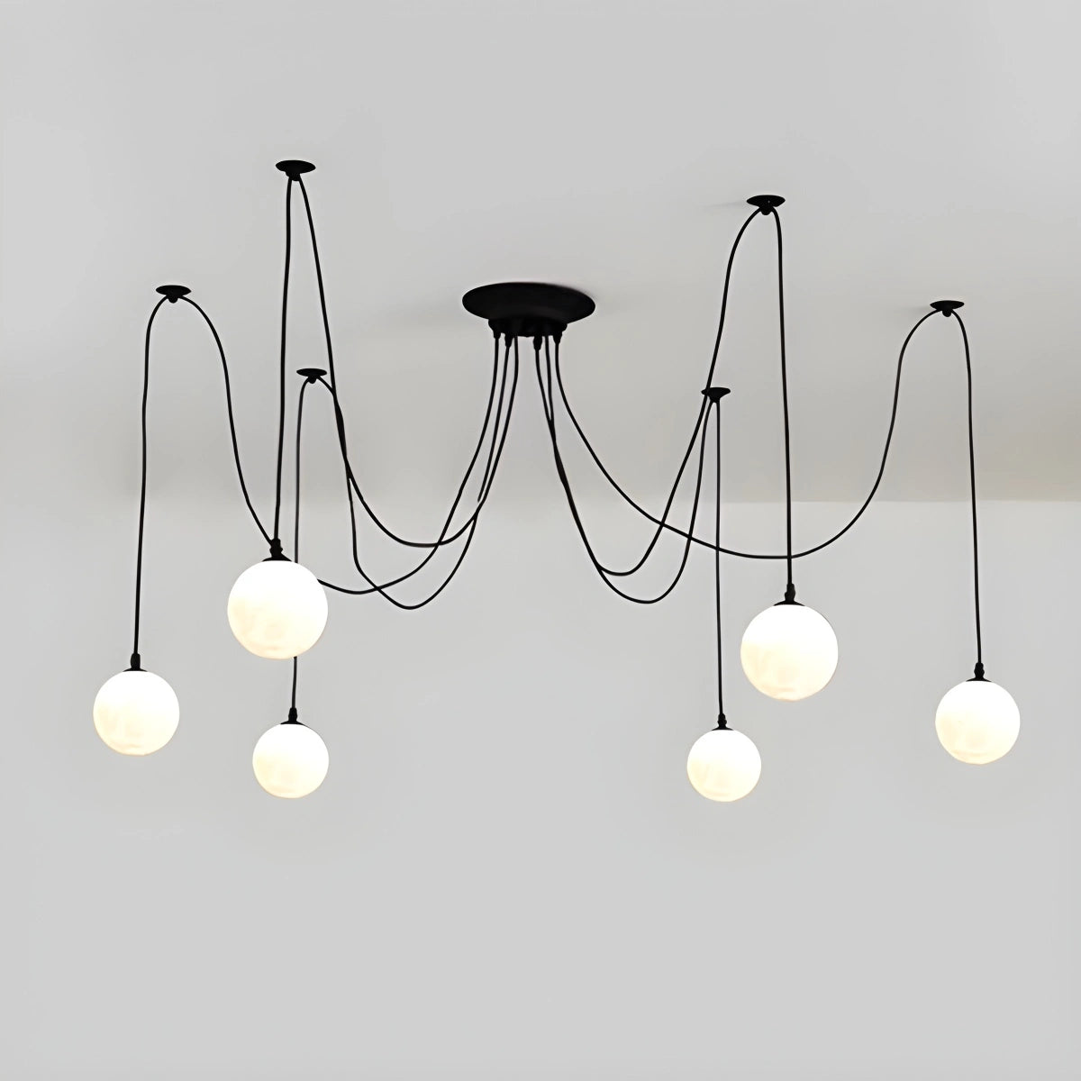 Antizer Retro Industrial Style Creative Chandelier Black 6 Heads
