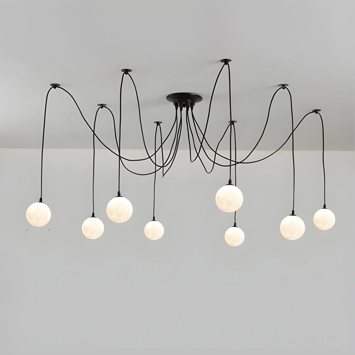 Antizer Retro Industrial Style Creative Chandelier Black 8 Heads