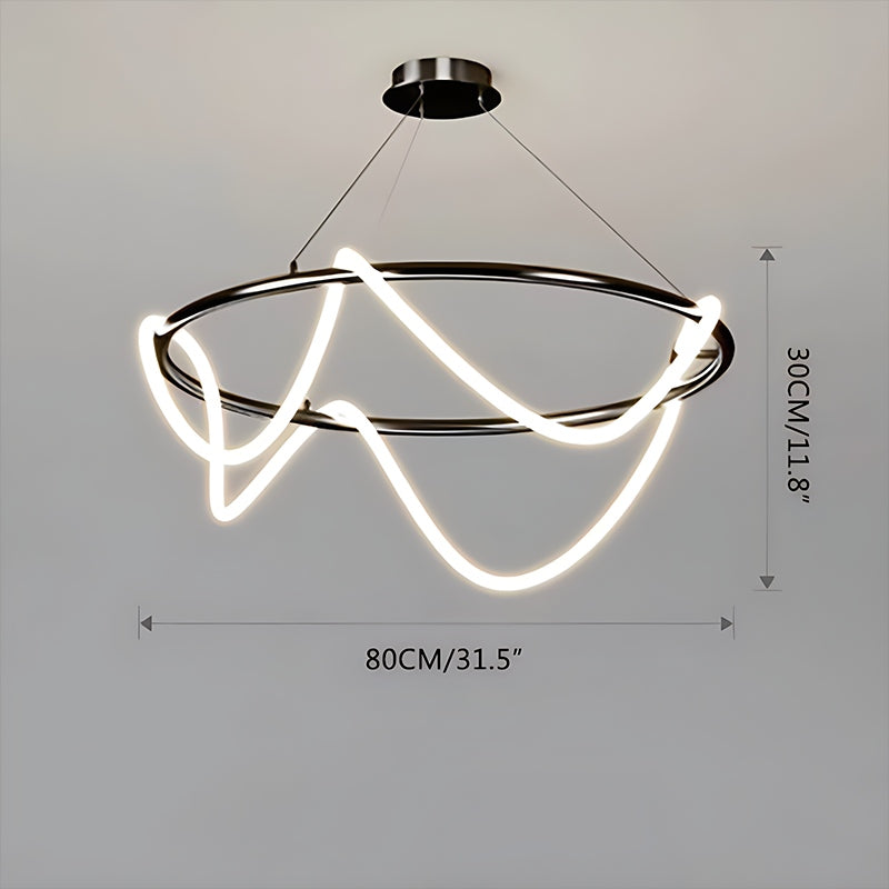 Antizer Modern Long Hose Led Pendant Light for Dining Room